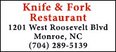 Knife & Fork Restaurant Sponsorship Banner